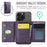 MAGKING K2 Kickstand Magnetic Card Holder RFID Blocking Cell Phone Wallet - Purple - 4