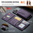 MAGKING K2 Kickstand Magnetic Card Holder RFID Blocking Cell Phone Wallet - Purple - 6