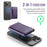 MAGKING K2 Kickstand Magnetic Card Holder RFID Blocking Cell Phone Wallet - Purple - 7
