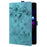 For iPad mini (2024)  /  mini (2021) Case Flip Stand Leather Phone Cover Cherry Blossom Cat Imprinted - Green - 4