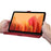 For iPad mini (2024)  /  mini (2021) Leather Case Imprinted Butterfly Tablet Cover Stand Card Slot - Red - 5