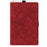For iPad mini (2024)  /  mini (2021) Leather Case Imprinted Butterfly Tablet Cover Stand Card Slot - Red - 6