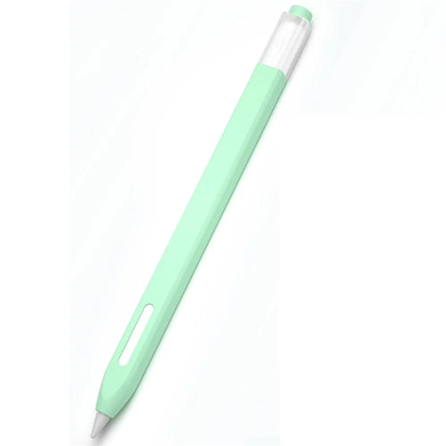 For Apple Pencil Pro / Pencil (2nd Generation) Jelly Stylus Pen Silicone Sleeve Anti-Drop Anti-Dirt Cover (Short Version) - Cyan - 1