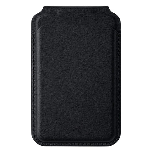 Bi-Fold Phone Card Bag PU Leather Magnetic Card Holder with Foldable Kickstand Function - Black - 1