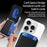 Bi-Fold Phone Card Bag PU Leather Magnetic Card Holder with Foldable Kickstand Function - Black - 3