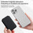 Bi-Fold Phone Card Bag PU Leather Magnetic Card Holder with Foldable Kickstand Function - Black - 4