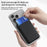 Bi-Fold Phone Card Bag PU Leather Magnetic Card Holder with Foldable Kickstand Function - Black - 5