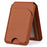 PU Leather Magnetic Card Holder Bi-Fold Phone Card Bag with Kickstand Function - Brown - 1