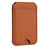 PU Leather Magnetic Card Holder Bi-Fold Phone Card Bag with Kickstand Function - Brown - 2