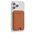 PU Leather Magnetic Card Holder Bi-Fold Phone Card Bag with Kickstand Function - Brown - 3