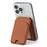 PU Leather Magnetic Card Holder Bi-Fold Phone Card Bag with Kickstand Function - Brown - 4