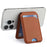 PU Leather Magnetic Card Holder Bi-Fold Phone Card Bag with Kickstand Function - Brown - 7