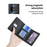 Magnetic Card Holder PU Leather Tri-Fold Phone Card Wallet with Kickstand Function - Black - 4