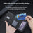 Magnetic Card Holder PU Leather Tri-Fold Phone Card Wallet with Kickstand Function - Black - 5