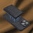 Magnetic Card Holder PU Leather Tri-Fold Phone Card Wallet with Kickstand Function - Black - 7