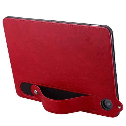 For Amazon Fire HD 8 (2024) / (2020) Case Hand Strap Kickstand Leather Tablet Cover - Red - 2