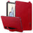 For Amazon Kindle Paperwhite (2024) Case with Hand Strap Kickstand Leather Tablet Cover - Red - 1
