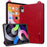For iPad (2025) / 10.9 (2022) Case Hand Strap Kickstand Leather Tablet Cover - Red - 5