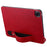 For iPad Pro 11 (2025) / 11 (2024) Case Hand Strap Kickstand Leather Tablet Cover - Red - 2
