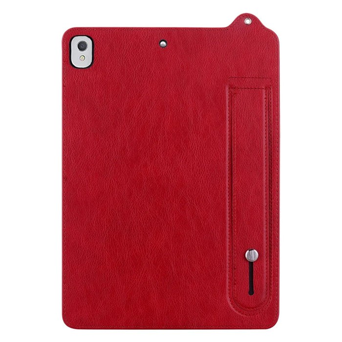 Tablet Case For iPad 10.2 (2020) /  (2019) / iPad Air 10.5 inch (2019) Hand Strap Kickstand Leather Cover - Red - 4