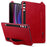 Tablet Case For Samsung Galaxy Tab S10+ / S9+ / S8+ / S7+ Hand Strap Kickstand Leather Cover - Red - 1