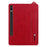 Tablet Case For Samsung Galaxy Tab S10+ / S9+ / S8+ / S7+ Hand Strap Kickstand Leather Cover - Red - 4