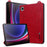 For Samsung Galaxy Tab A9 X110 X115 Case Hand Strap Kickstand Leather Tablet Cover - Red - 5