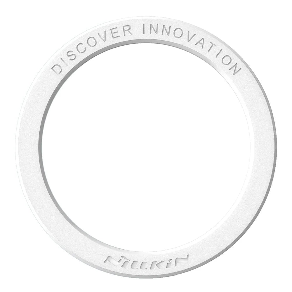 NILLKIN SnapLink Air 1Pc Mobile Phone Round Magnetic Adsorption Sticker Ring for Magsafe Wireless Charger - White - 1