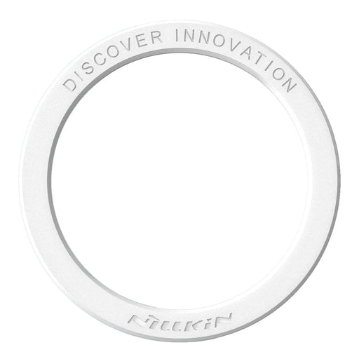 NILLKIN SnapLink Air 1Pc Mobile Phone Round Magnetic Adsorption Sticker Ring for Magsafe Wireless Charger - White - 1