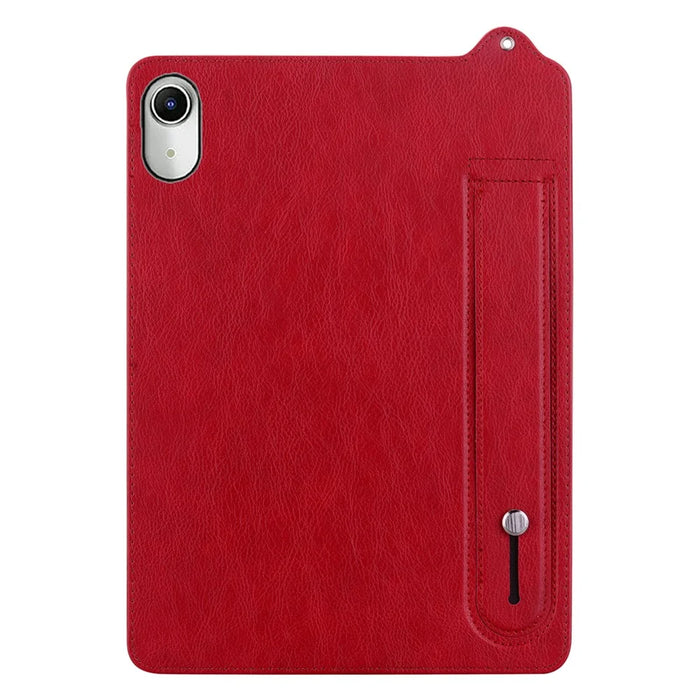 For Lenovo Tab P11 TB-J606F Case Hand Strap Kickstand Leather Tablet Cover - Red - 4