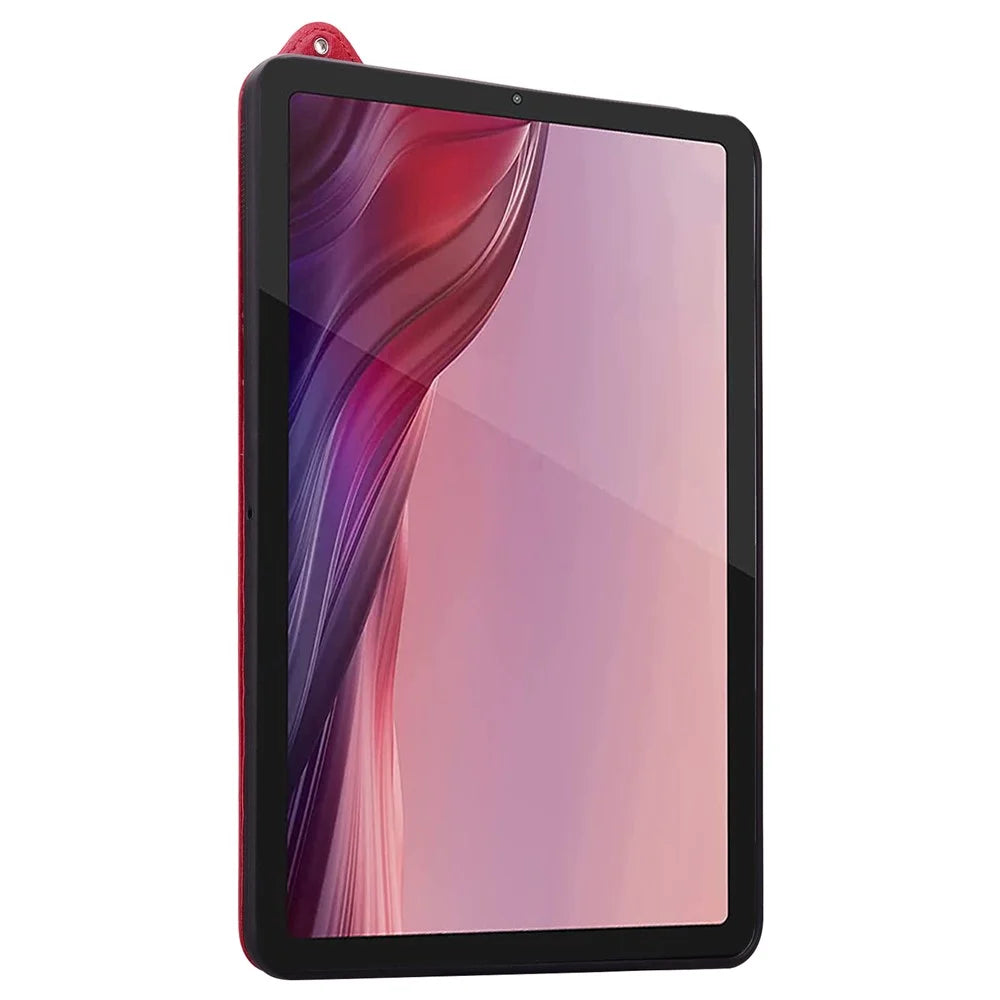 For Lenovo Tab M11 / Tab K11 Case Hand Strap Kickstand Leather Tablet Cover - Red - 3