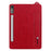 For Lenovo Tab P12 Case Hand Strap Kickstand Leather Tablet Cover - Red - 4