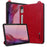 For Lenovo Tab P12 Case Hand Strap Kickstand Leather Tablet Cover - Red - 5