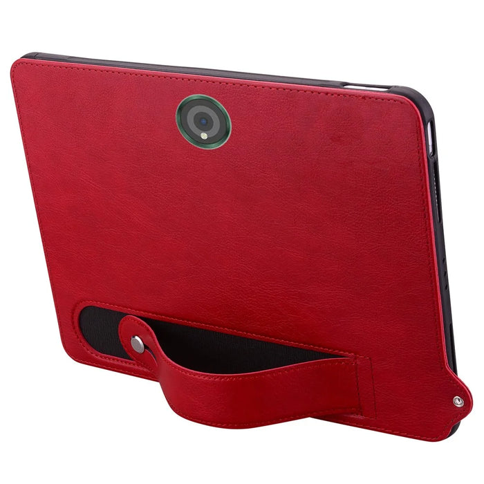 For OnePlus Pad / Oppo Pad 2 Tablet Case Hand Strap Kickstand Leather Cover - Red - 2