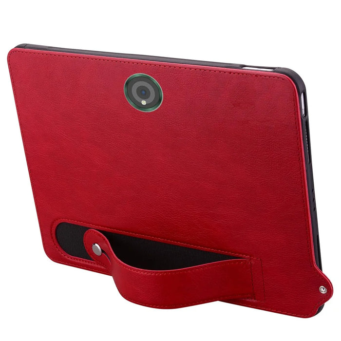 For OnePlus Pad Pro Case Hand Strap Kickstand Leather Tablet Cover - Red - 2