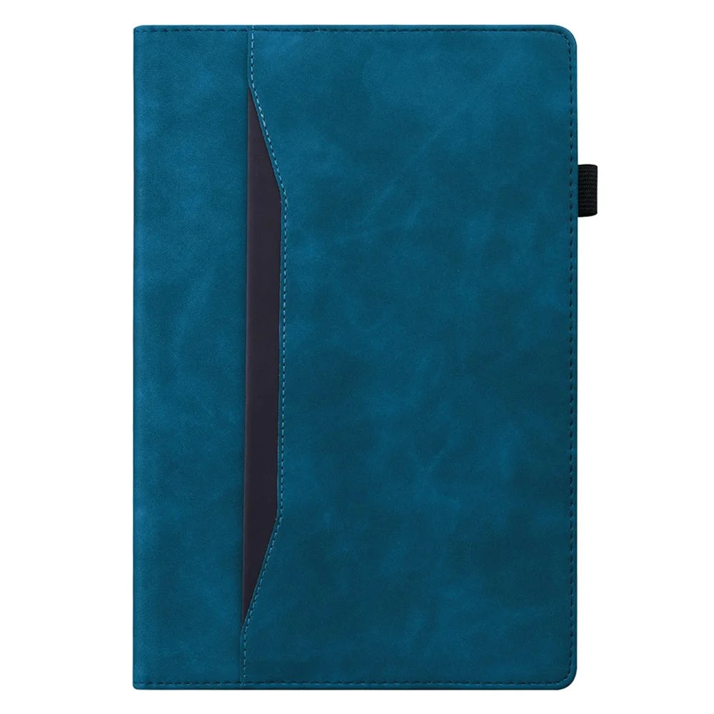 For Amazon Kindle Paperwhite (2024) Case PU Leather Protective Folio Tablet Cover with Card Holder - Blue - 6
