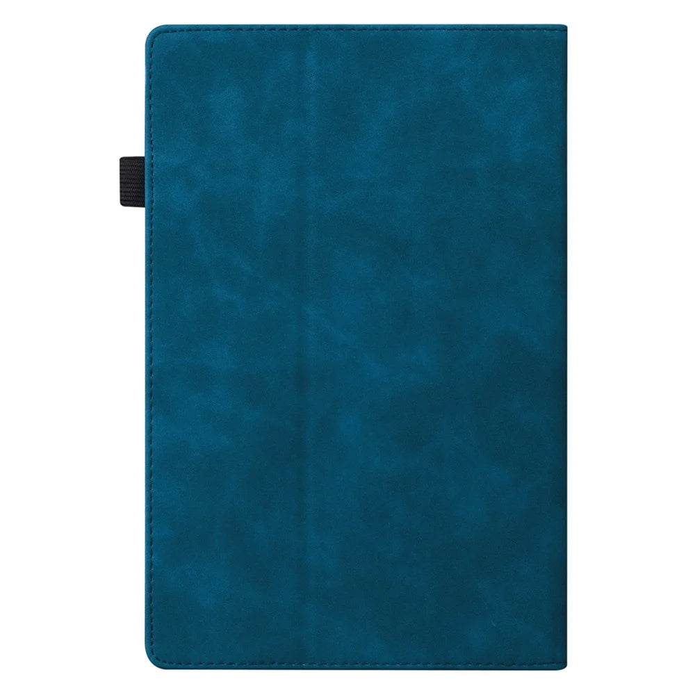 For Amazon Kindle Paperwhite (2024) Case PU Leather Protective Folio Tablet Cover with Card Holder - Blue - 7