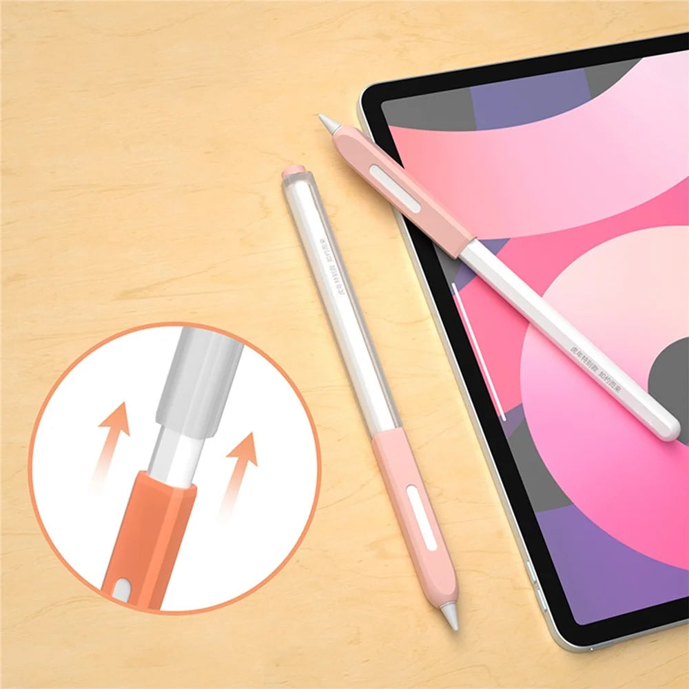 For Apple Pencil Pro / Pencil (2nd Generation) Jelly Stylus Pen Cover Soft Silicone Anti-Drop Protective Sleeve - Purple - 4