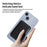 Single Ring Magnetic Card Holder for iPhone 12-16 Series PU Leather Slim Attachment - Black - 6