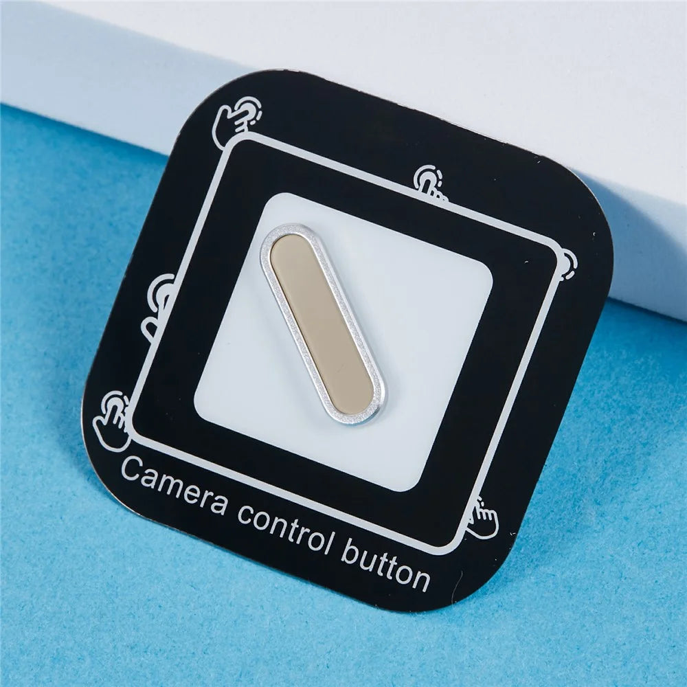 Metal Camera Button Cover For iPhone 16 / 16 Plus / 16 Pro / 16 Pro Max Adjustable Spacing Camera Button Protector - Silver Grey - 3