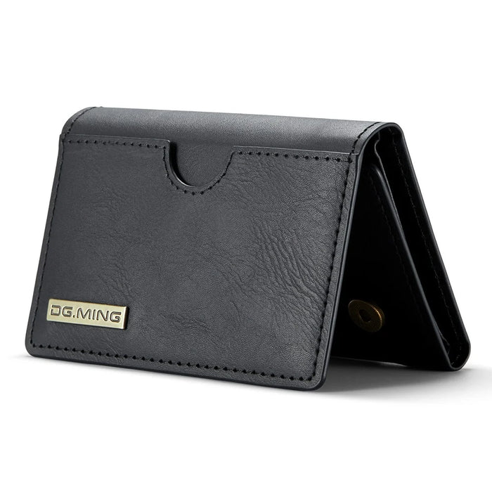 DG.MING M6 Series RFID Blocking Wallet Multi-Layer Card Holder Coin Purse Bag - Black - 6