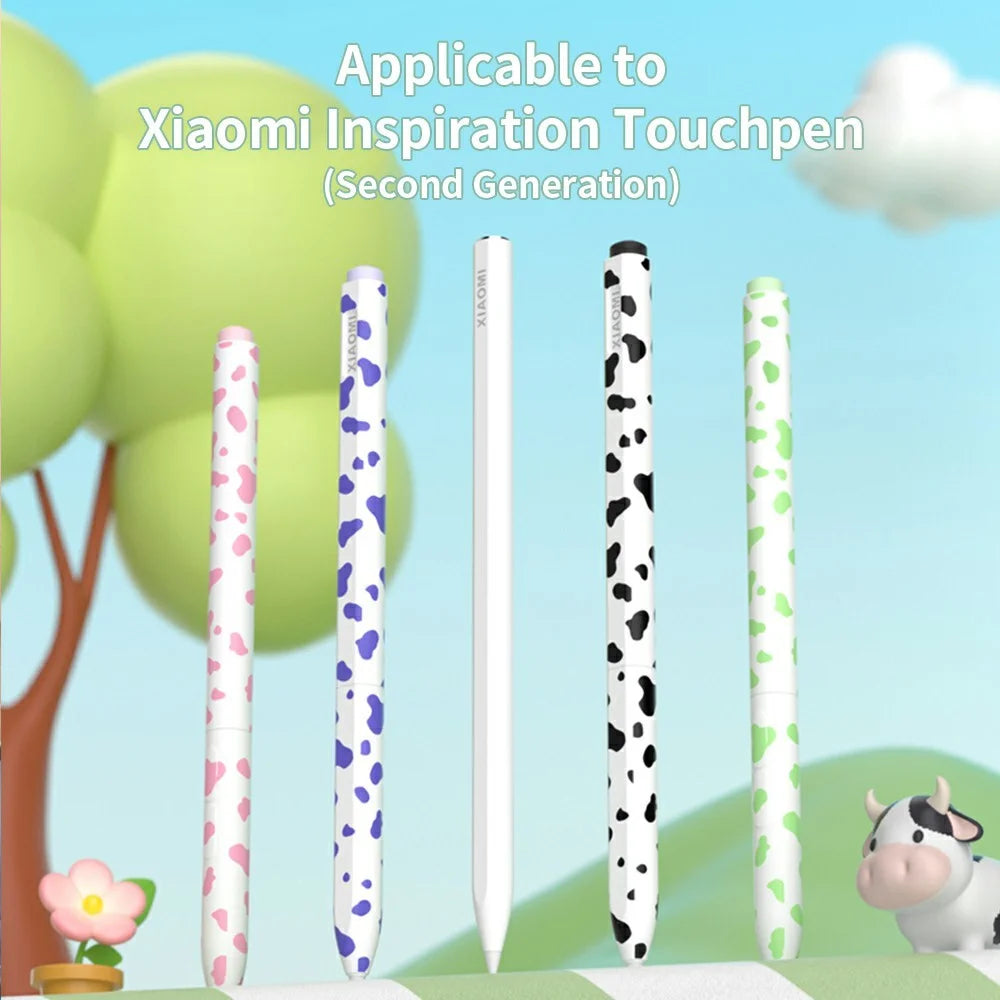 For Xiaomi Smart Pen (Gen 2) Cow Pattern Stylus Sleeve Silicone Protective Cover - Pink - 5