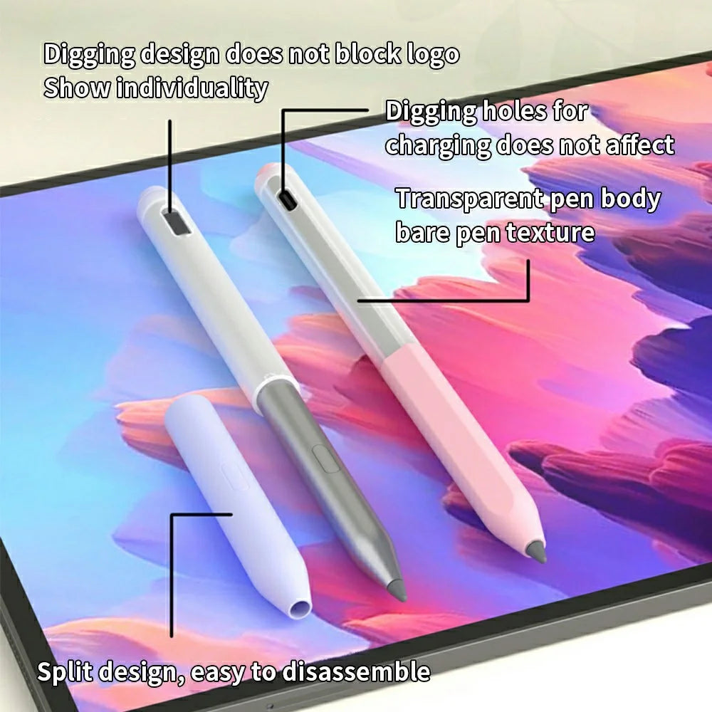 For Lenovo Precision Pen 3 Stylus Case Jelly Silicone Sleeve Pencil Protective Cover - Matcha Green - 2