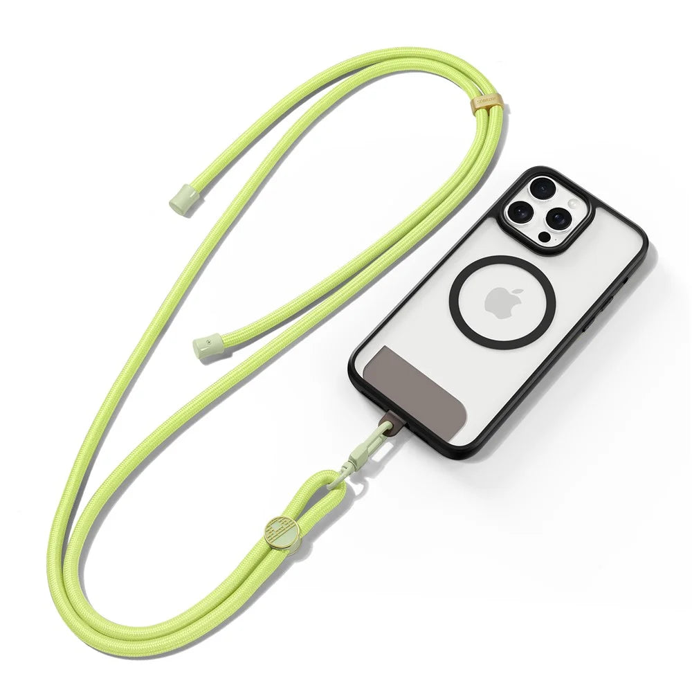 DUX DUCIS Garden Series Phone Lanyard Adjustable Neck Strap with Tile - Green Yellow - 1
