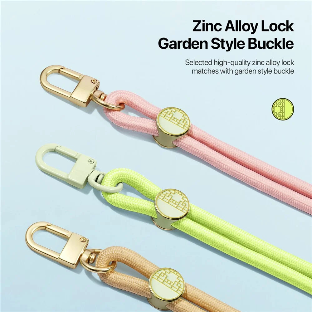 DUX DUCIS Garden Series Phone Lanyard Adjustable Neck Strap with Tile - Green Yellow - 4