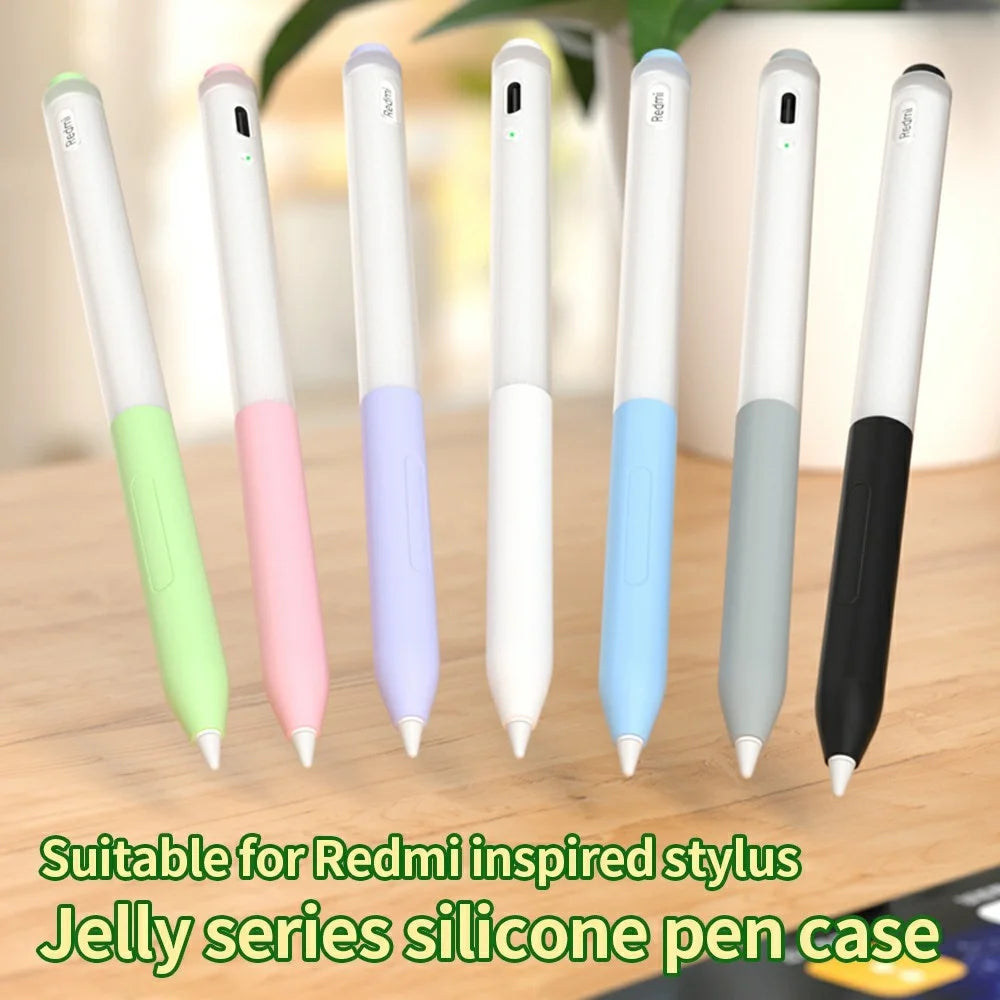 For Xiaomi Redmi Inspiration Stylus Case Jelly Silicone Sleeve Pencil Protective Cover - Matcha Green - 2