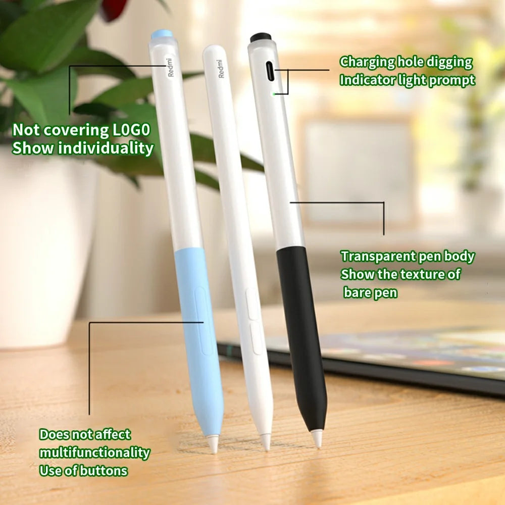 For Xiaomi Redmi Inspiration Stylus Case Jelly Silicone Sleeve Pencil Protective Cover - Matcha Green - 3