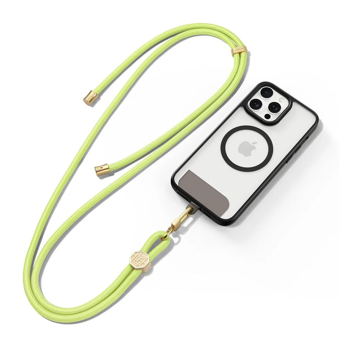 DUX DUCIS Garden Series Phone Lanyard Adjustable Neck Strap with Swastika Pattern - Green Yellow - 1