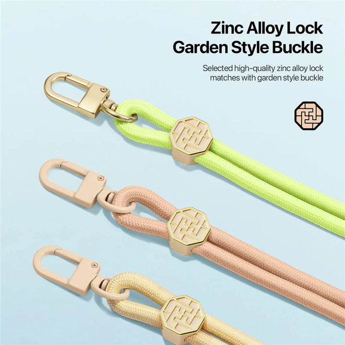 DUX DUCIS Garden Series Phone Lanyard Adjustable Neck Strap with Swastika Pattern - Green Yellow - 4