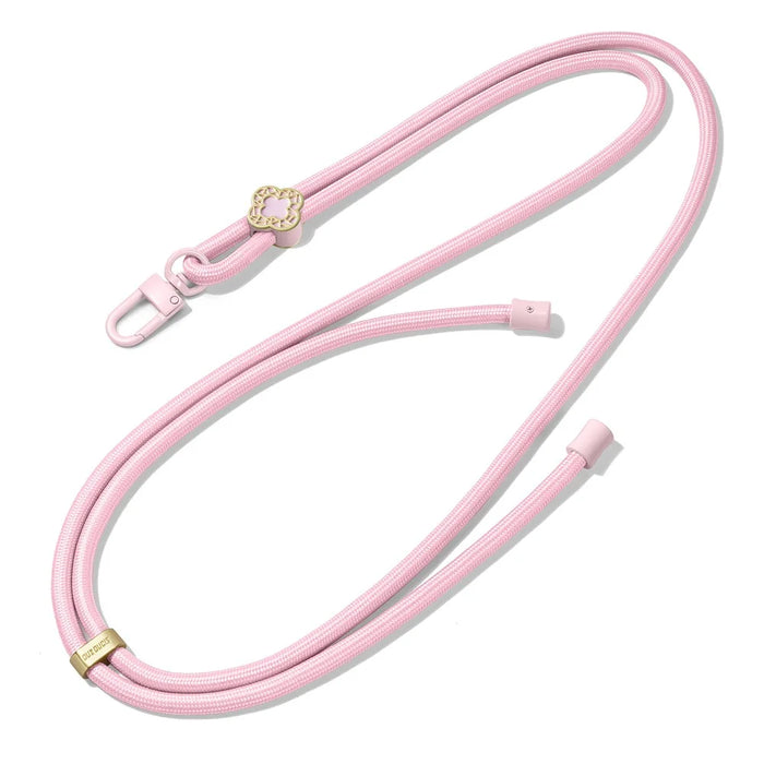 DUX DUCIS Garden Series Phone Lanyard Adjustable Neck Strap with Begonia Pattern - Light Pink - 2